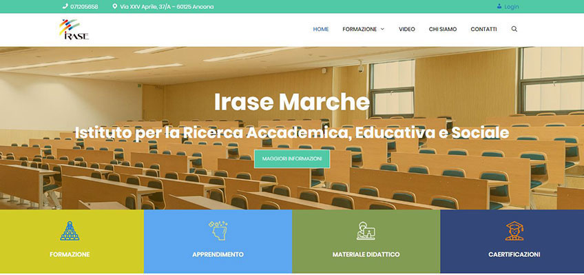 Progetto sito Irase Marche Ancona Portfolio