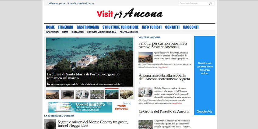 Progetto sito Visit Ancona