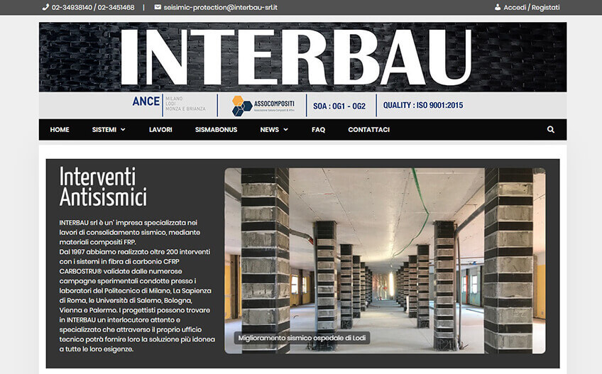 Progetto sito Interbau Srl Portfolio