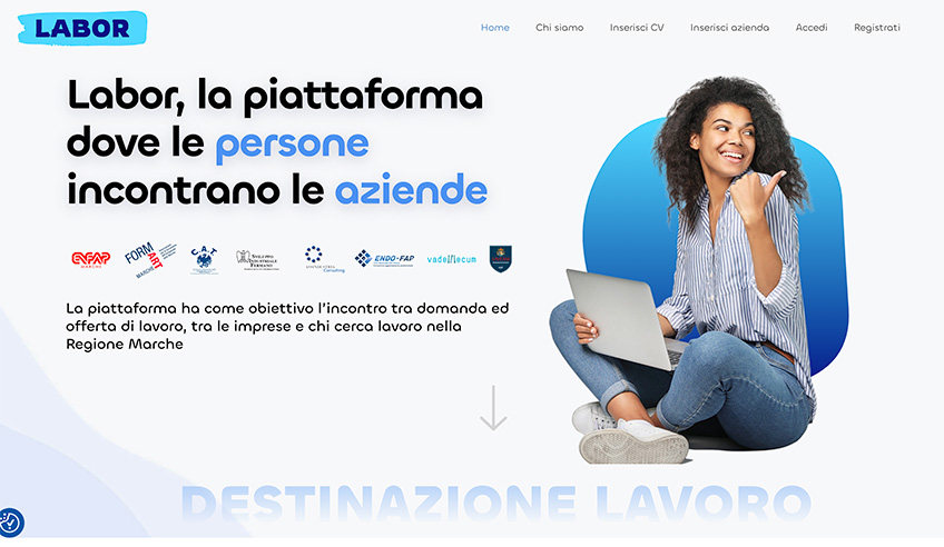 Progetto sviluppo web piattaforma Labor Marche