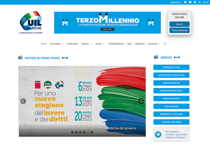 realizzazione sito web UIL Marche