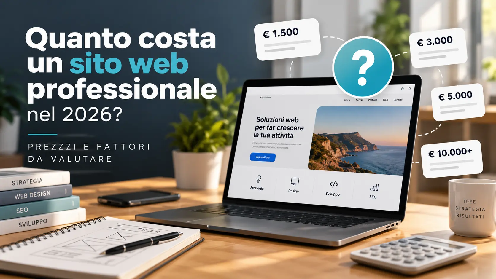 Quanto costa un sito web professionale nel 2026? Prezzi e fattori da valutare